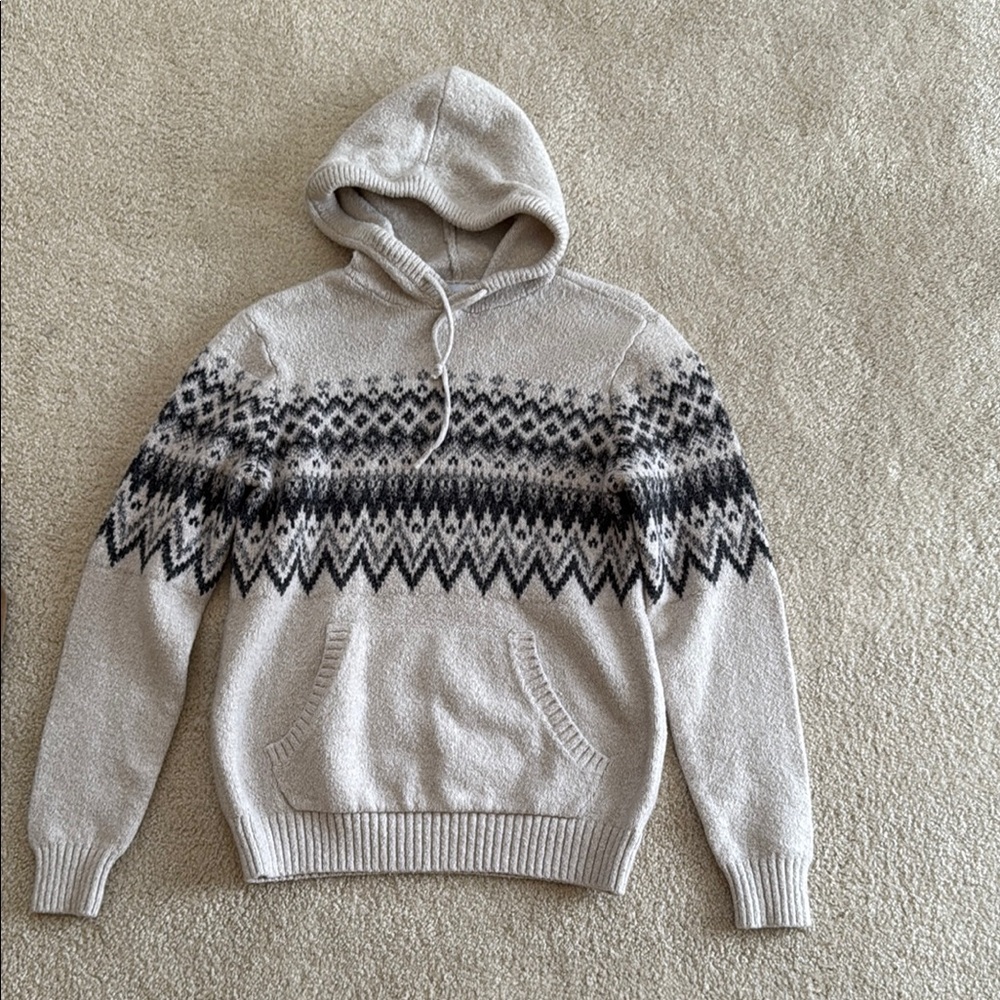 Old Navy Gray and Black Fair Isle Jacket
